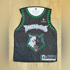 Timberwolves Black and Green towel